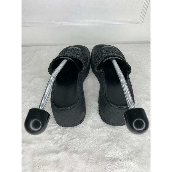 Black Woven Platform Slide Sandals Womens Size 8.5M - Picture 3 of 8